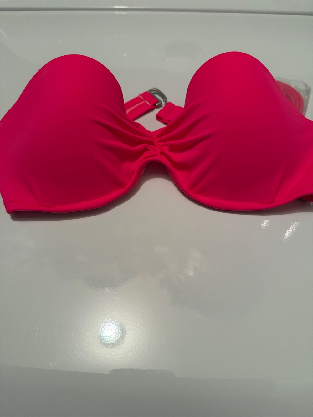 Victoria's Secret Hot Pink Strapless Swim Top